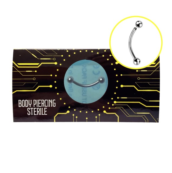 Banana Sopracciglio STERILE in Titanio G23 ASTM F136 con Palline