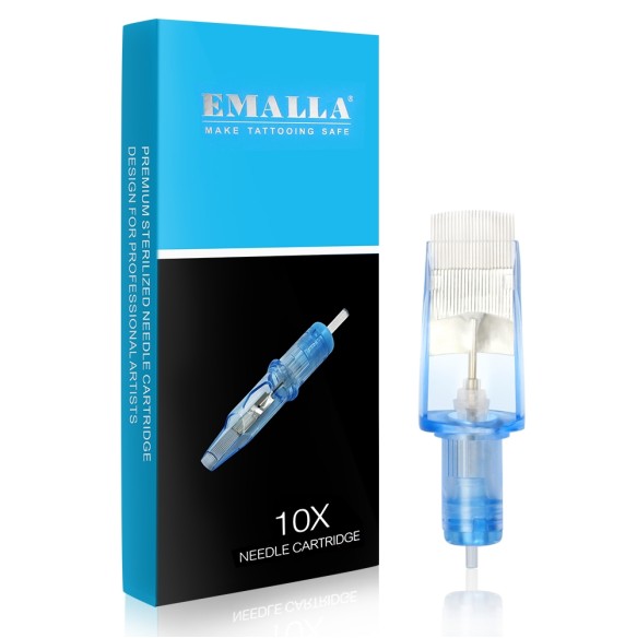 35 MG (Magnum) 0,35 mm Long Taper - Cartucce Aghi Tattoo Emalla Eliot Super Magnum - 10 pz