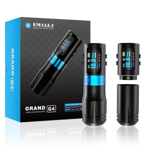 EMALLA Grand G4 - Corsa 5,0 mm - Macchinetta Wireless Tattoo Pen - Nera