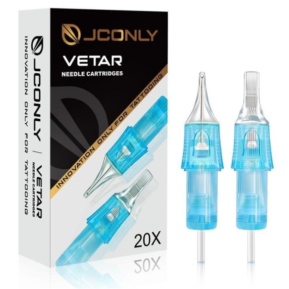 03x6 Stipple Shader 0,30 mm Long Taper - Cartucce Aghi Tattoo JCONLY VETAR - 20 pz