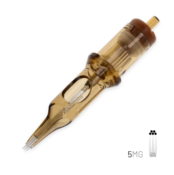 05 MG (Magnum) 0,35 mm Long Taper - Cartucce Aghi Tattoo Kwadron - 20 pz