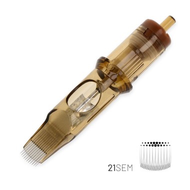 21 SEM (Soft Edge Magnum) Long Taper - Cartucce Aghi Tattoo Kwadron - 20 pz