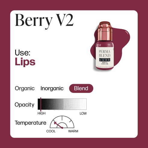 BERRY V2 - Perma Blend Luxe - 15ml - Pigmento PMU REACH