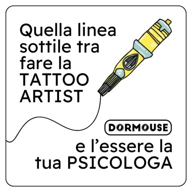 Adesivo TATTOO ARTIST - PSICOLOGA Dormouse - 7x7 cm