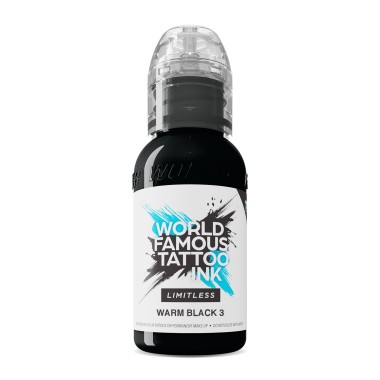 WARM BLACK 3 - World Famous Limitless - 30ml - Colore Tattoo REACH