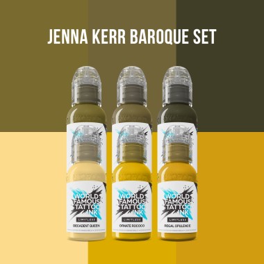 Jenna Kerr BAROQUE Set - World Famous Limitless - 6 × 30 ml - Colori Tattoo REACH 2