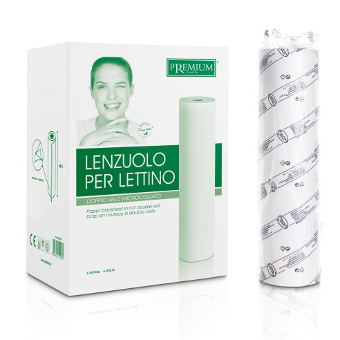 Rotolo di Carta Eco RICICLATA per Lettino Doppio Velo - 60 cm - Xanitalia