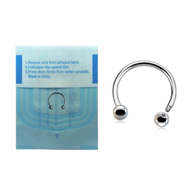 Circular Barbell STERILE in Acciaio Inox 316L con Palline 2