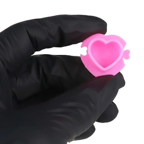 Heart Ink Caps - Capsule Porta Pigmento a Cuore 16 mm - 100pz.