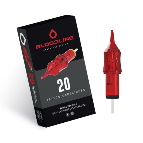 01 RL (Round Liner) Long Taper - Cartucce Aghi Tattoo BodySupply Bloodline - 20 pz