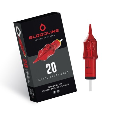 03 RL (Round Liner) Long Taper - Cartucce Aghi Tattoo BodySupply Bloodline - 20 pz