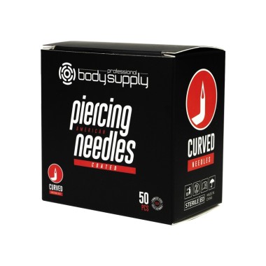 BodySupply Coated Sterile Curved Piercing Needles - 50 pz 2
