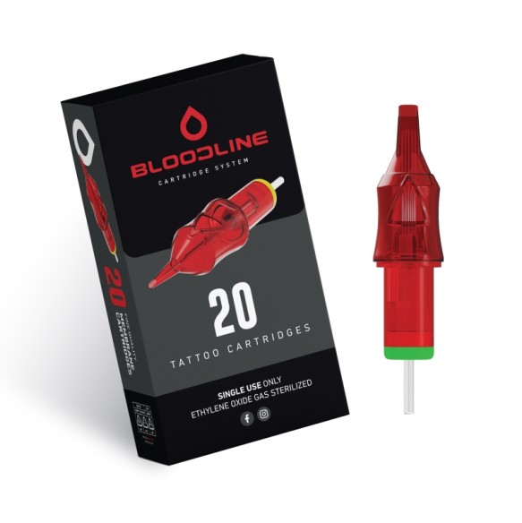 17 MG (Magnum) Long Taper - Cartucce Aghi Tattoo BodySupply Bloodline - 20 pz