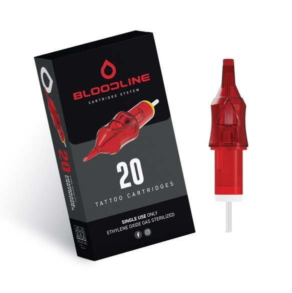 17 RM (Soft Magnum) Long Taper - Cartucce Aghi Tattoo BodySupply Bloodline - 20 pz
