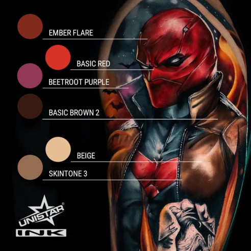 Basic Brown 2 - UNISTAR INK - 30 ml - Colore Tattoo REACH
