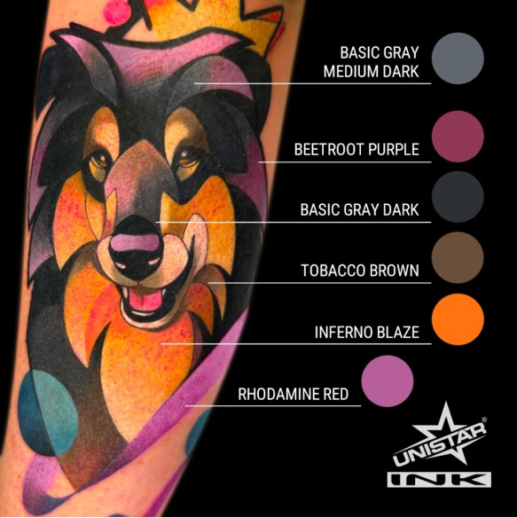 Basic Gray Medium Dark - UNISTAR INK - 30 ml - Colore Tattoo REACH