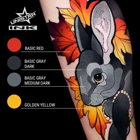 Basic Red - UNISTAR INK - 30 ml - Colore Tattoo REACH