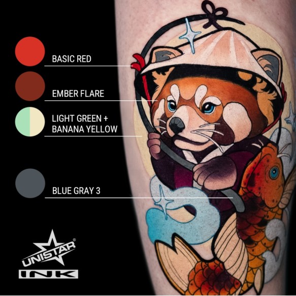 Basic Red - UNISTAR INK - 30 ml - Colore Tattoo REACH