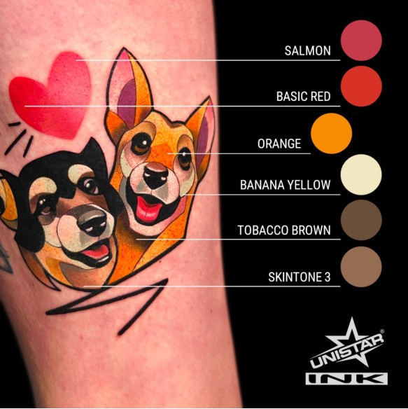 Basic Red - UNISTAR INK - 30 ml - Colore Tattoo REACH
