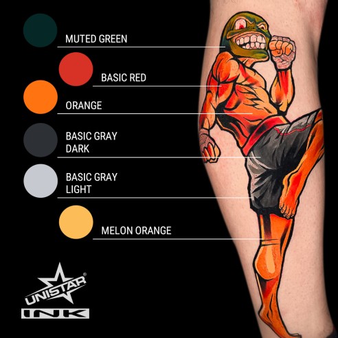Basic Red - UNISTAR INK - 30 ml - Colore Tattoo REACH