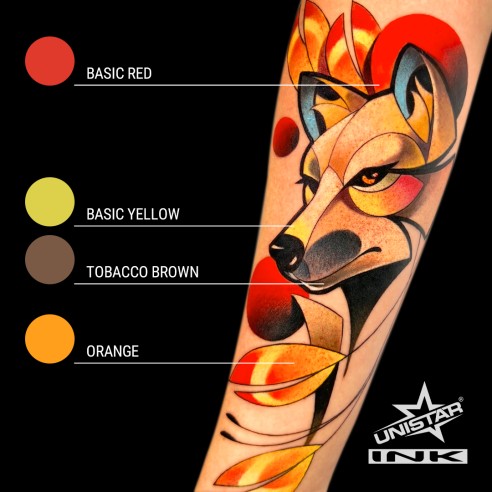 Basic Yellow - UNISTAR INK - 30 ml - Colore Tattoo REACH