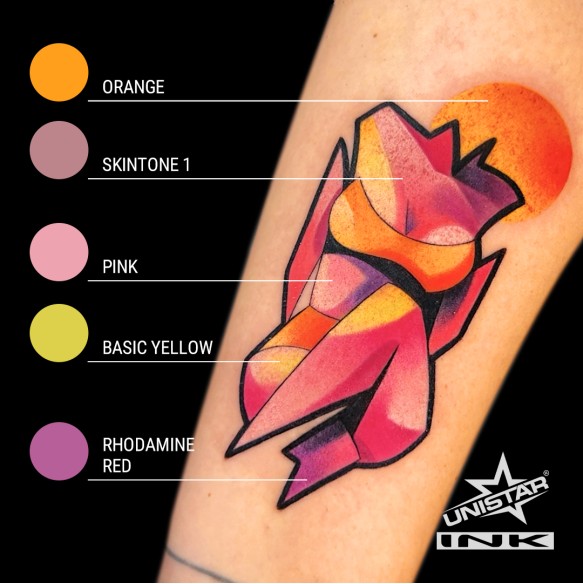 Basic Yellow - UNISTAR INK - 30 ml - Colore Tattoo REACH