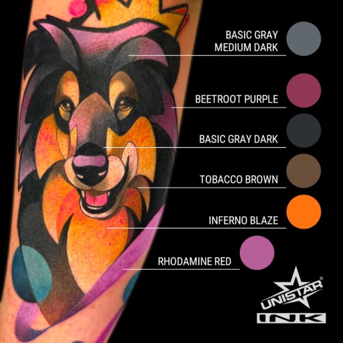 Beetroot Purple - UNISTAR INK - 30 ml - Colore Tattoo REACH