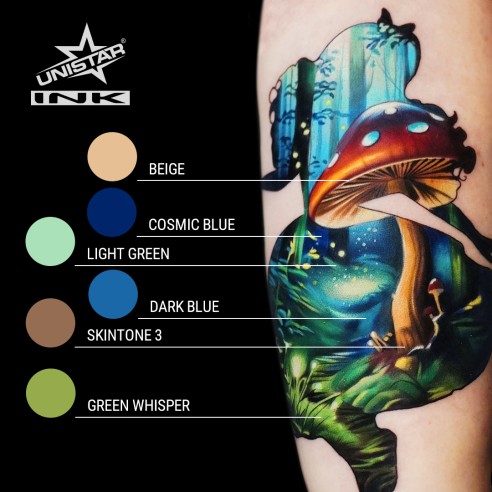 Cosmic Blue - UNISTAR INK - 30 ml - Colore Tattoo REACH