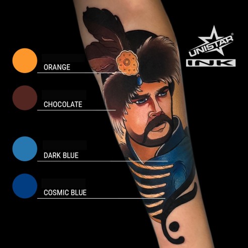 Dark Blue - UNISTAR INK - 30 ml - Colore Tattoo REACH