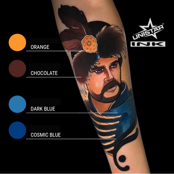 Dark Blue - UNISTAR INK - 30 ml - Colore Tattoo REACH