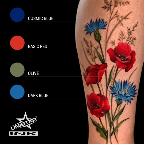 Dark Blue - UNISTAR INK - 30 ml - Colore Tattoo REACH