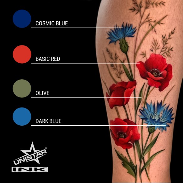 Dark Blue - UNISTAR INK - 30 ml - Colore Tattoo REACH