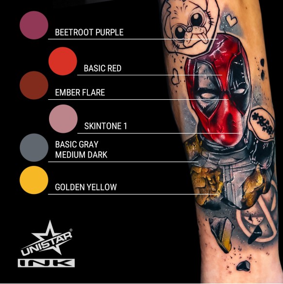 Golden Yellow - UNISTAR INK - 30 ml - Colore Tattoo REACH