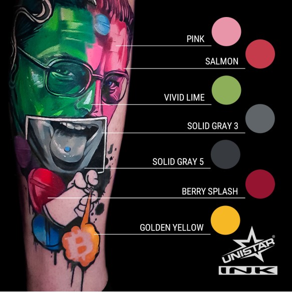 Golden Yellow - UNISTAR INK - 30 ml - Colore Tattoo REACH