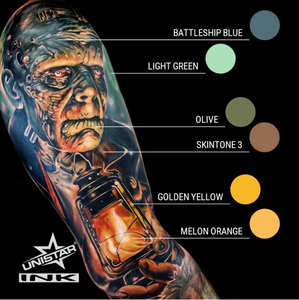 Melon Orange - UNISTAR INK - 30 ml - Colore Tattoo REACH