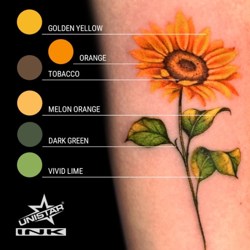 Melon Orange - UNISTAR INK - 30 ml - Colore Tattoo REACH