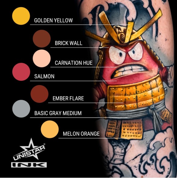 Melon Orange - UNISTAR INK - 30 ml - Colore Tattoo REACH
