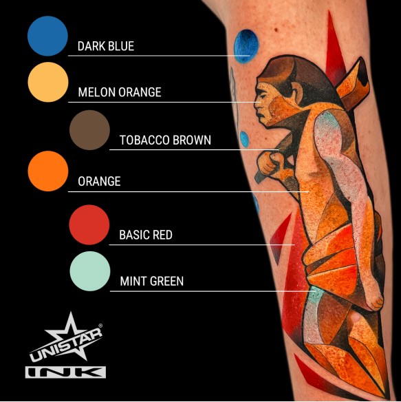 Melon Orange - UNISTAR INK - 30 ml - Colore Tattoo REACH