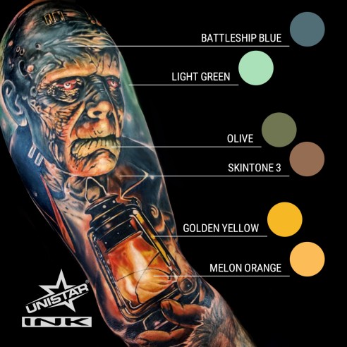Olive - UNISTAR INK - 30 ml - Colore Tattoo REACH
