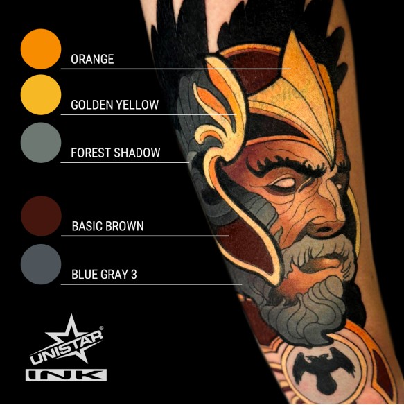 Orange - UNISTAR INK - 30 ml - Colore Tattoo REACH
