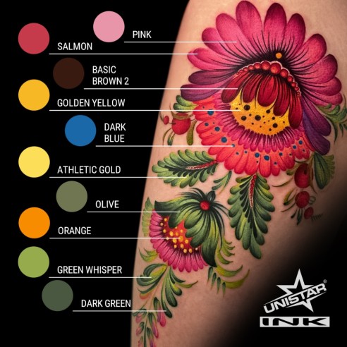 Salmon - UNISTAR INK - 30 ml - Colore Tattoo REACH
