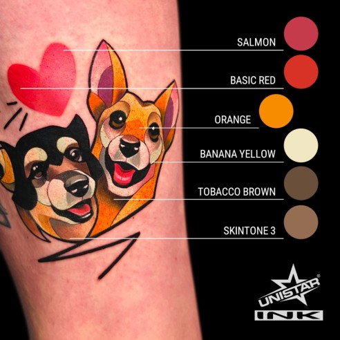 Salmon - UNISTAR INK - 30 ml - Colore Tattoo REACH