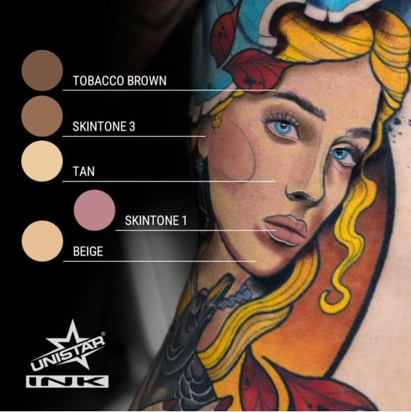 Skintone 1 - UNISTAR INK - 30 ml - Colore Tattoo REACH