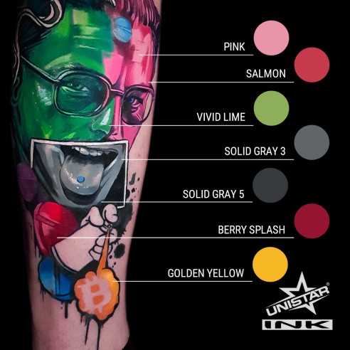 Solid Gray -3 - UNISTAR INK - 30 ml - Colore Tattoo REACH