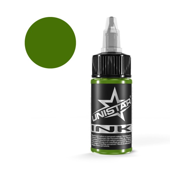 Top Basic Green Dark - UNISTAR INK - 30 ml - Colore Tattoo REACH