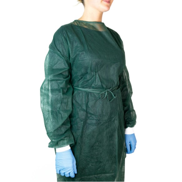 Camice Monouso Sterile in TNT Verde - 1 pz